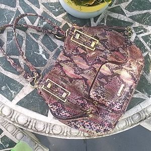 Nine West Snake Embossed Leather Bag